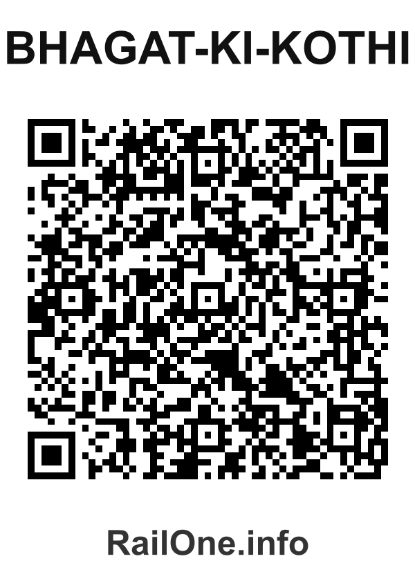 RailOne QR Code for Bhagat-ki-kothi station