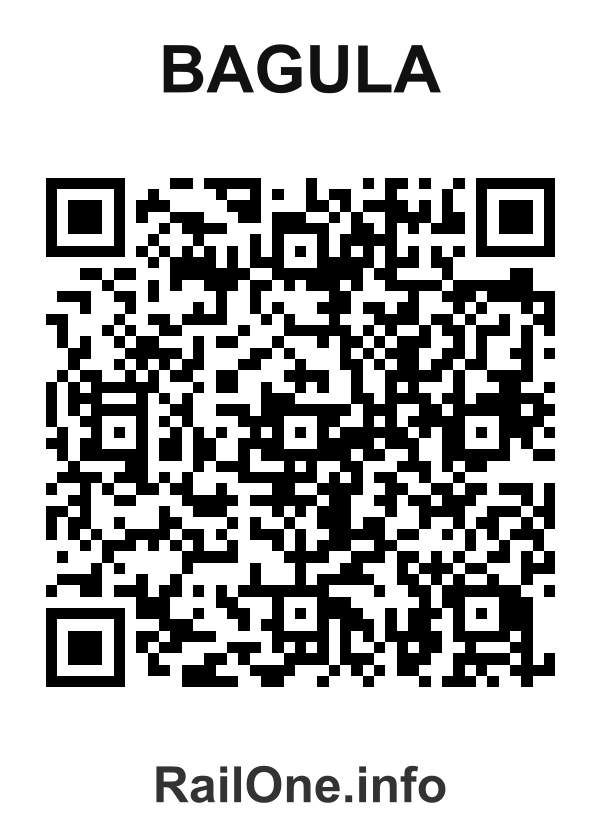 RailOne QR Code for Bagula station