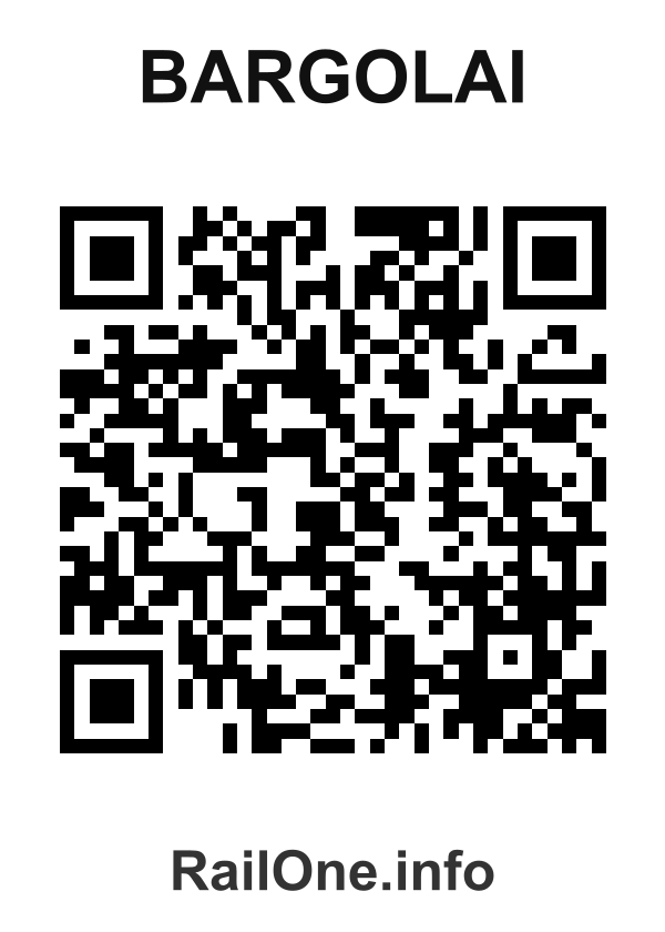RailOne QR Code for Bargolai station