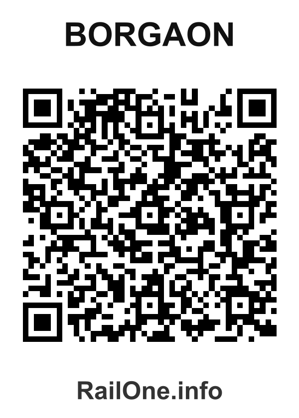 RailOne QR Code for Borgaon station