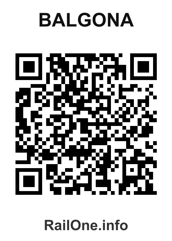 RailOne QR Code for Balgona station