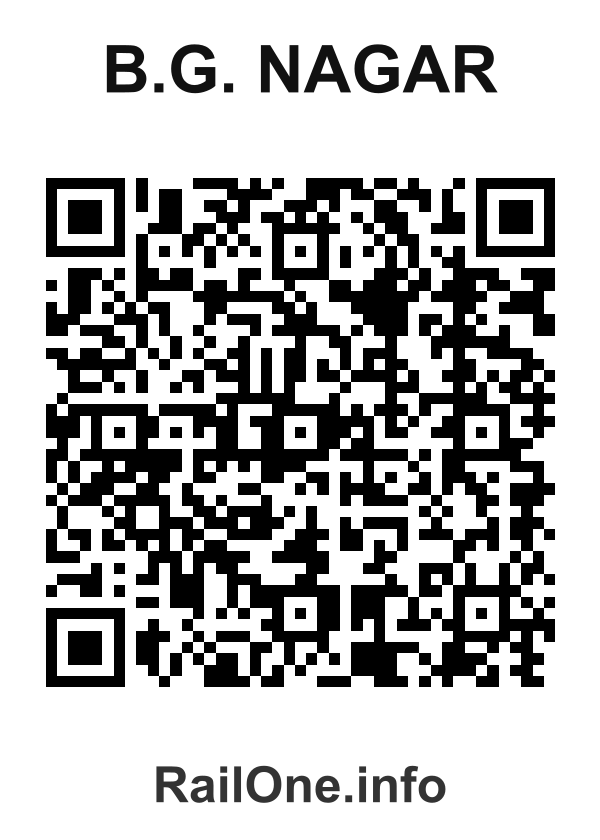 RailOne QR Code for B.g. Nagar station