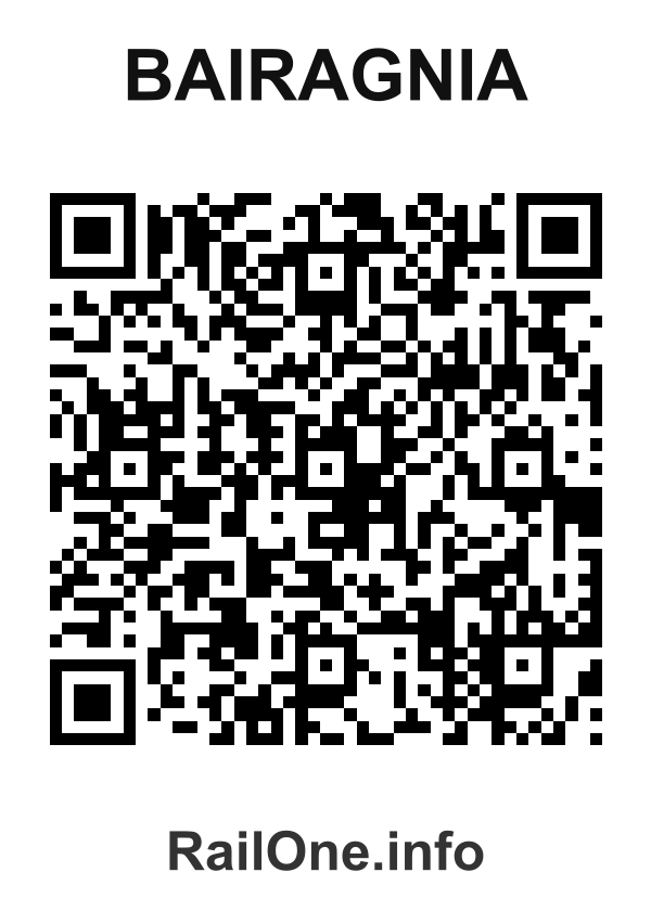 RailOne QR Code for Bairagnia station