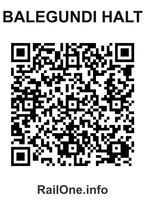 RailOne QR Code for Balegundi Halt station