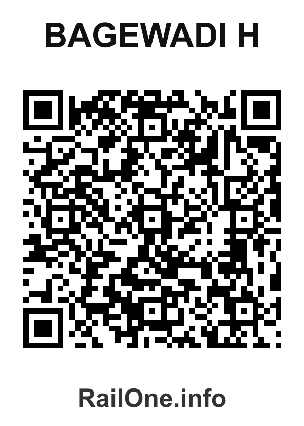 RailOne QR Code for Bagewadi H station