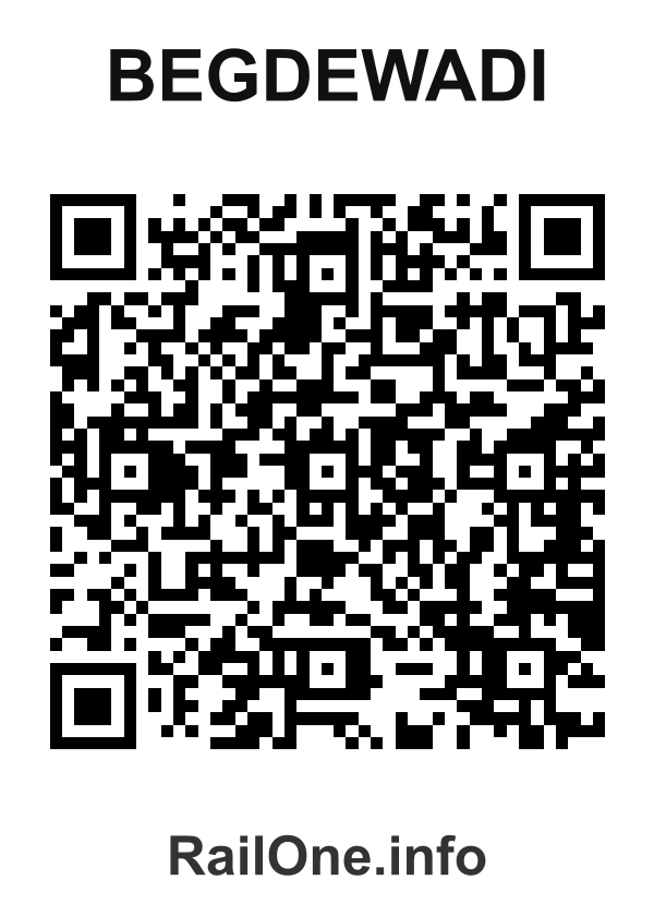 RailOne QR Code for Begdewadi station