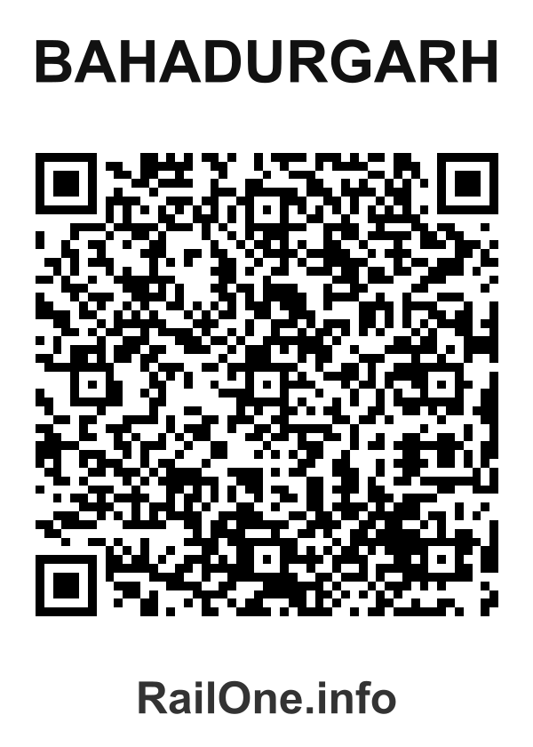RailOne QR Code for Bahadurgarh station