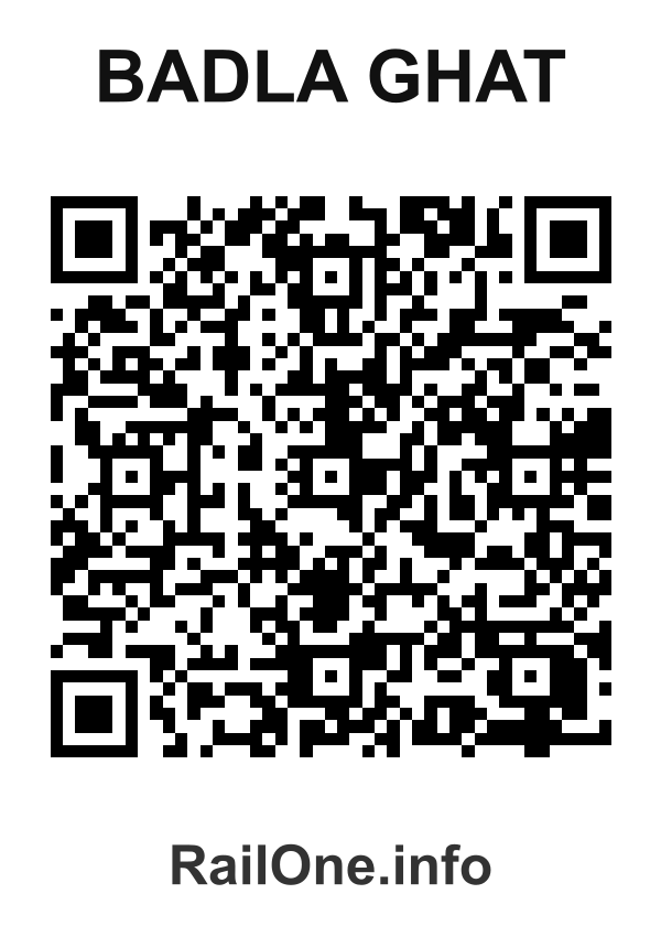 RailOne QR Code for Badla Ghat station