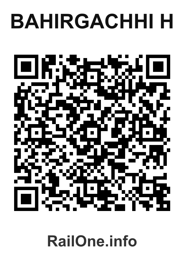 RailOne QR Code for Bahirgachhi H station