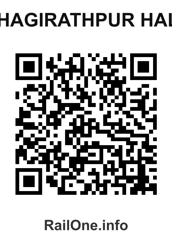 RailOne QR Code for Bhagirathpur Halt station