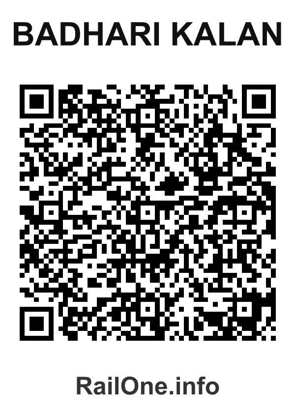 RailOne QR Code for Badhari Kalan station