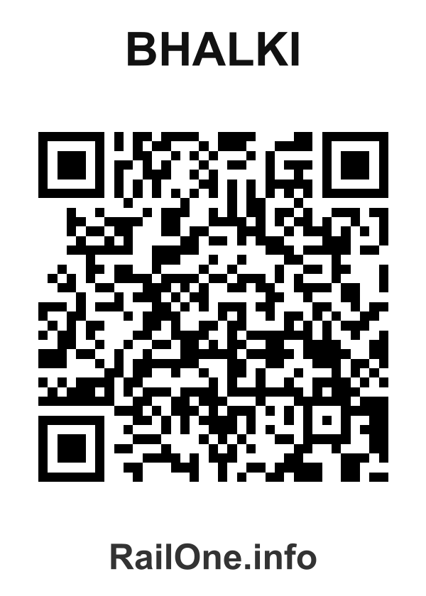 RailOne QR Code for Bhalki station