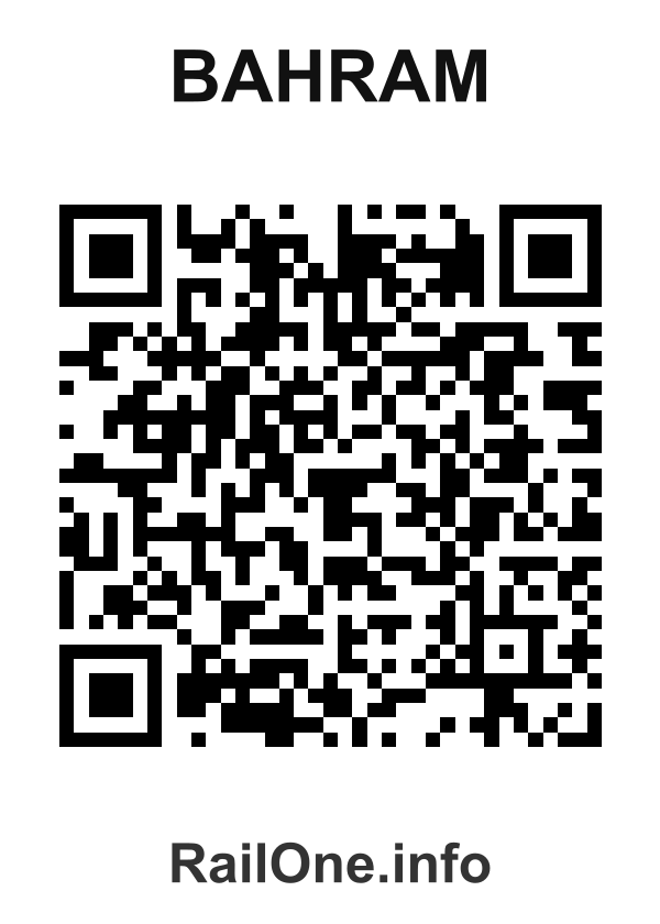 RailOne QR Code for Bahram station