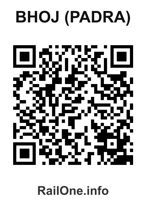 RailOne QR Code for Bhoj (padra) station