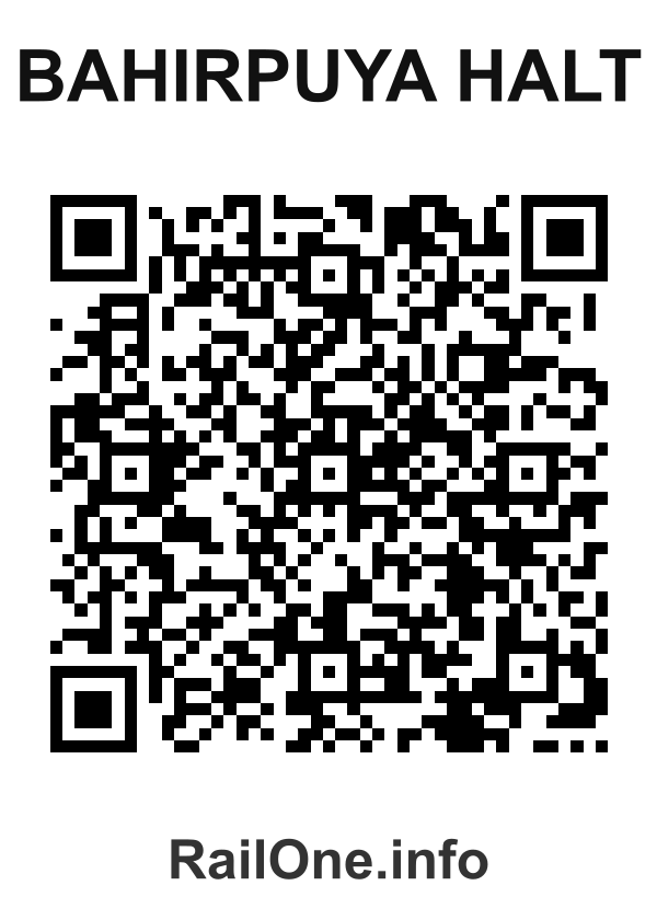 RailOne QR Code for Bahirpuya Halt station