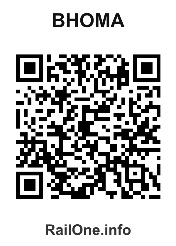 RailOne QR Code for Bhoma station