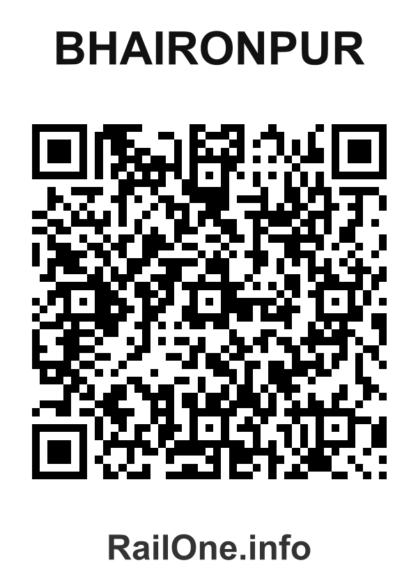 RailOne QR Code for Bhaironpur station