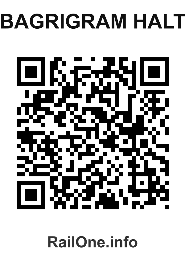 RailOne QR Code for Bagrigram Halt station