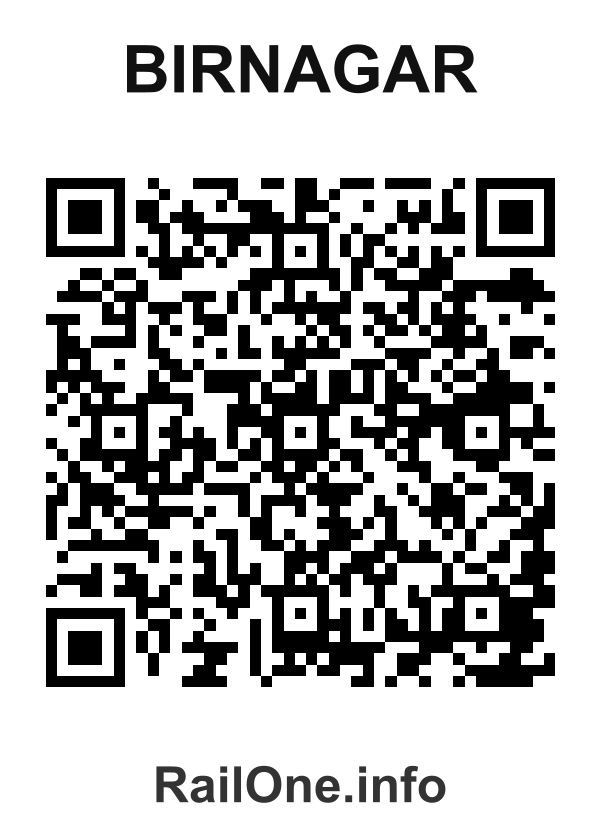 RailOne QR Code for Birnagar station