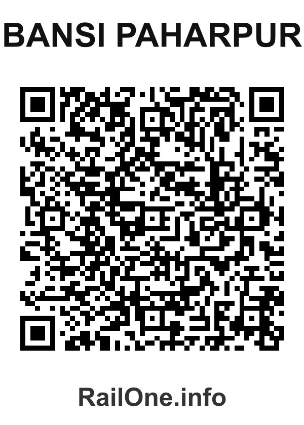 RailOne QR Code for Bansi Paharpur station