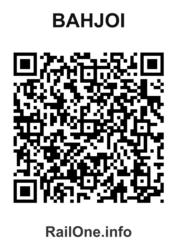 RailOne QR Code for Bahjoi station