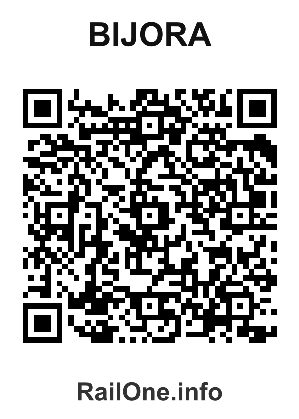 RailOne QR Code for Bijora station
