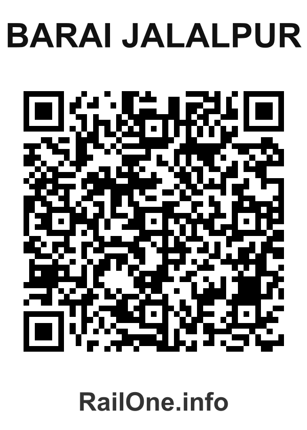 RailOne QR Code for Barai Jalalpur station