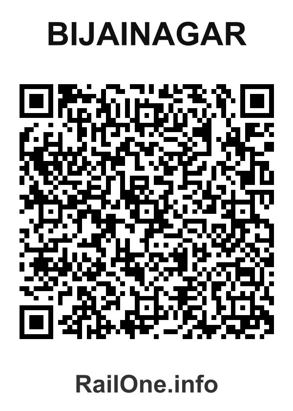 RailOne QR Code for Bijainagar station