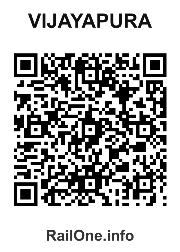 RailOne QR Code for Vijayapura station