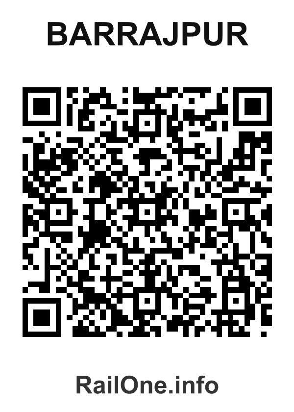RailOne QR Code for Barrajpur station