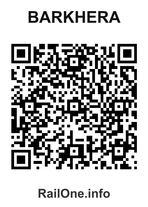 RailOne QR Code for Barkhera station