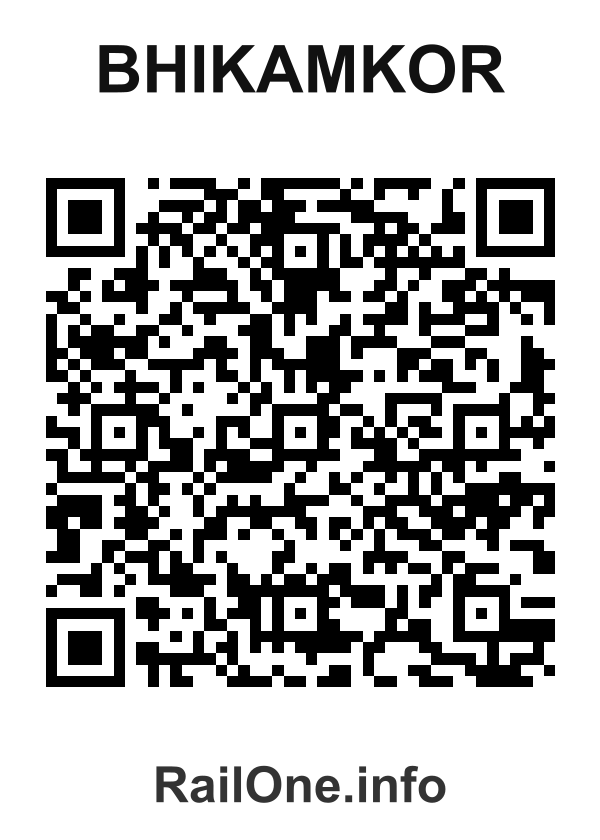 RailOne QR Code for Bhikamkor station