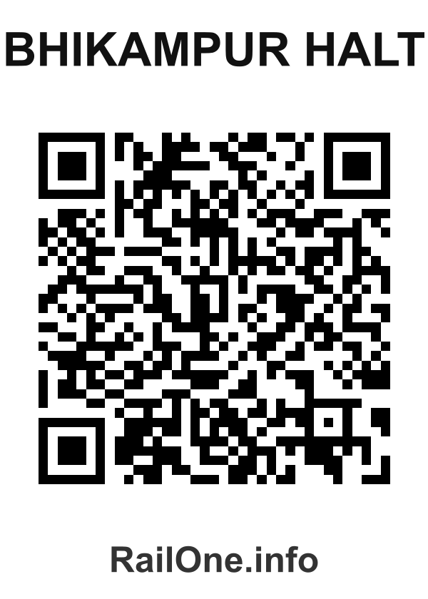 RailOne QR Code for Bhikampur Halt station