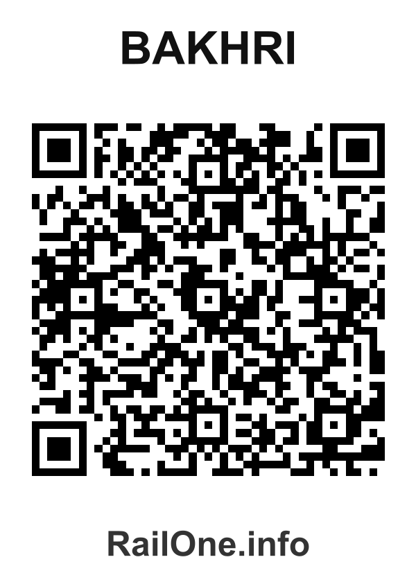 RailOne QR Code for Bakhri station