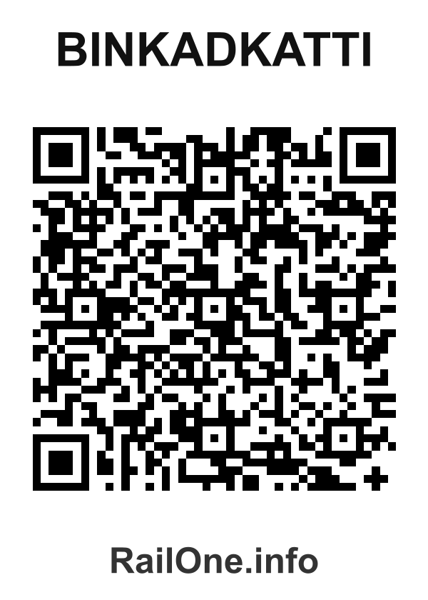 RailOne QR Code for Binkadkatti station