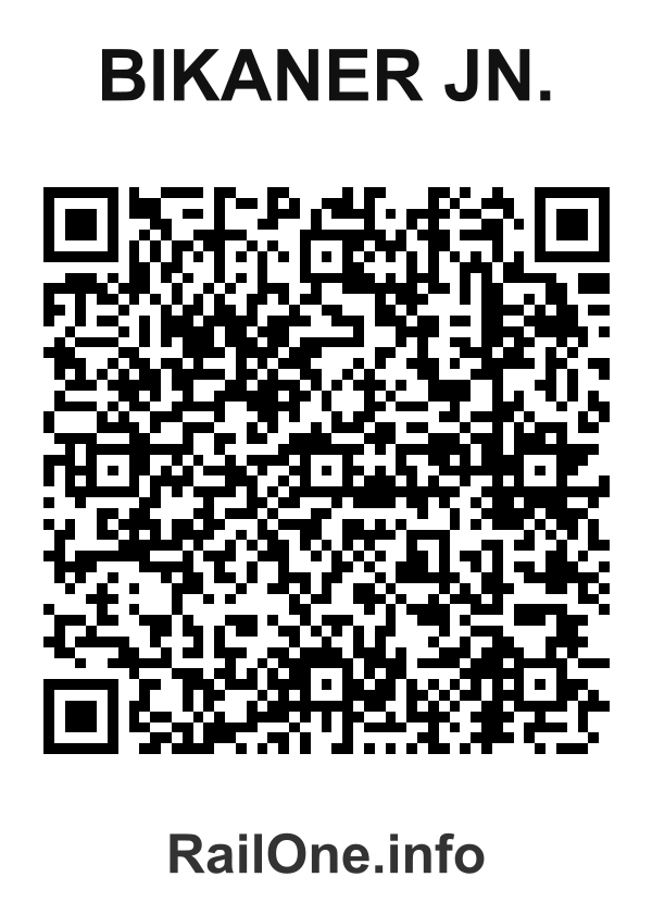 RailOne QR Code for Bikaner Jn. station