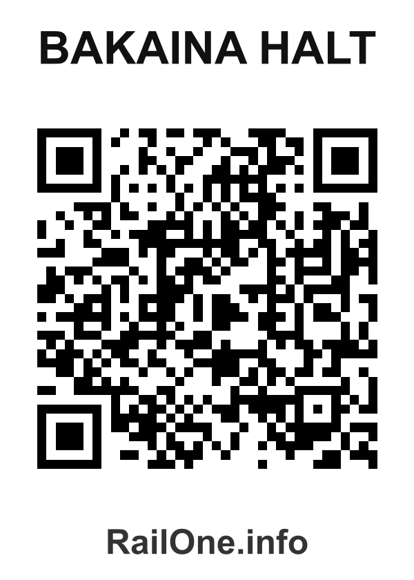 RailOne QR Code for Bakaina Halt station