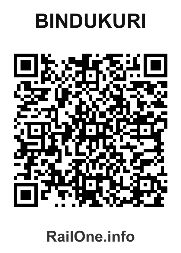 RailOne QR Code for Bindukuri station