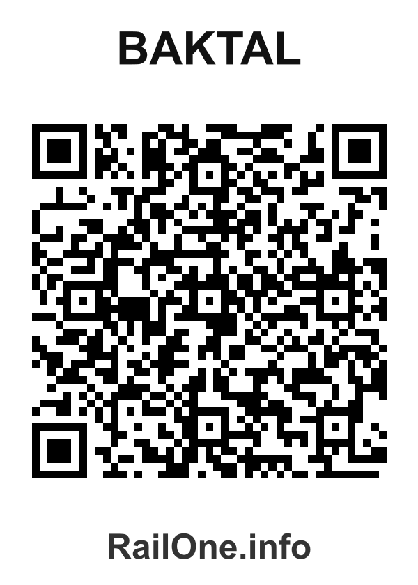 RailOne QR Code for Baktal station