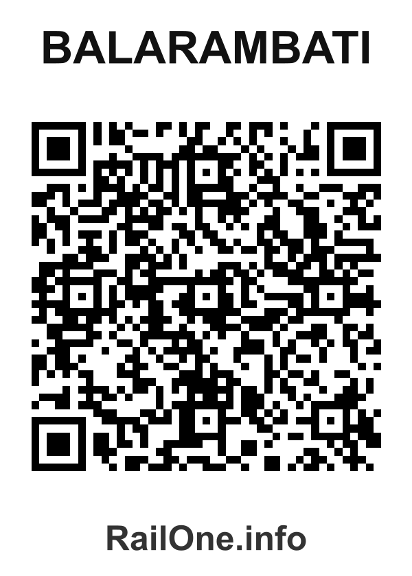 RailOne QR Code for Balarambati station