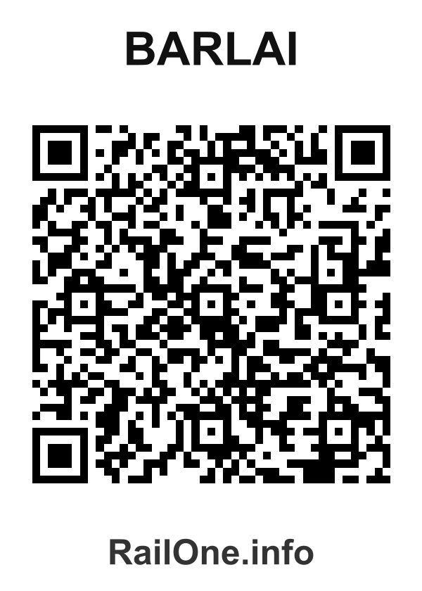 RailOne QR Code for Barlai station