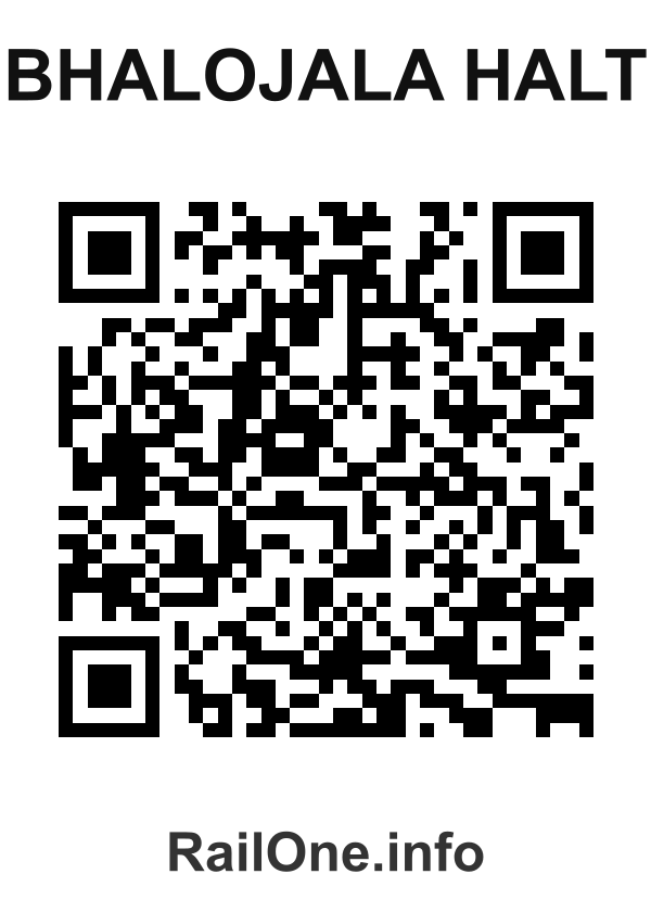 RailOne QR Code for Bhalojala Halt station