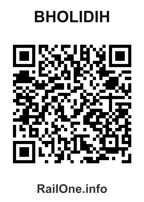 RailOne QR Code for Bholidih station