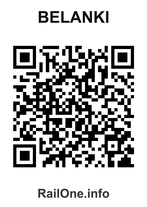 RailOne QR Code for Belanki station