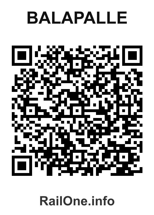 RailOne QR Code for Balapalle station