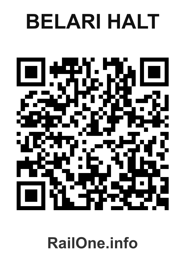 RailOne QR Code for Belari Halt station