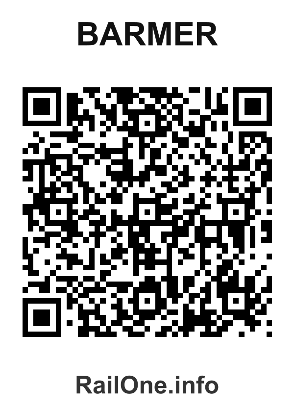RailOne QR Code for Barmer station