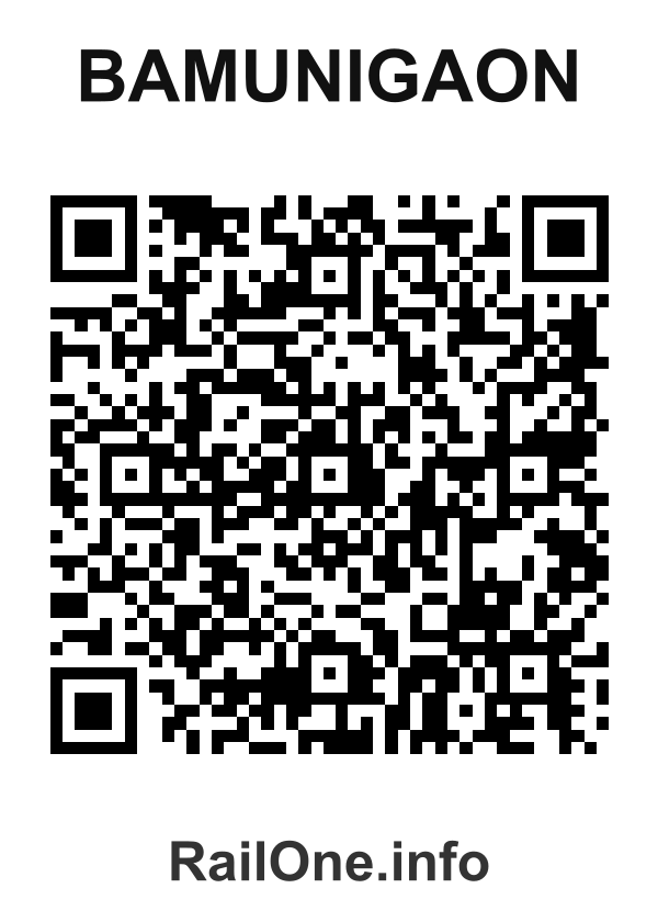 RailOne QR Code for Bamunigaon station