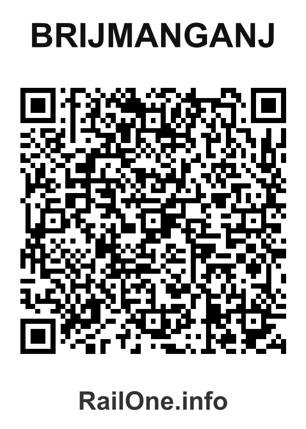 RailOne QR Code for Brijmanganj station