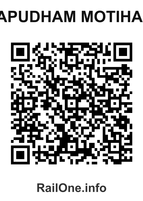 RailOne QR Code for Bapudham Motihari station